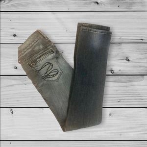 Women’s Seven Jeans Straight Leg Denim Jeans with zippered back pockets …